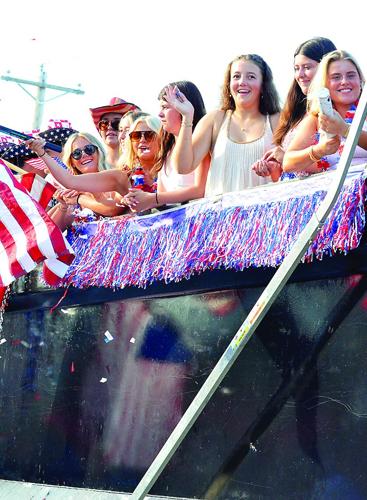 KHS Graduation. - Parade - confetti 2
