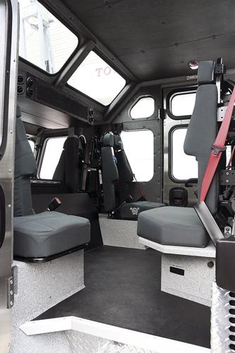 New Bartlett Fire Engine - inside the cab