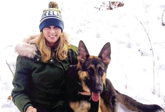 Sinéad Lyons and her dog Flossie