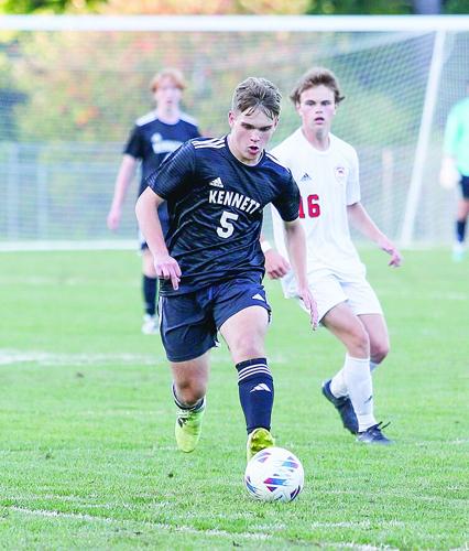 KHS Boys Soccer - Tyler Curry dribbles