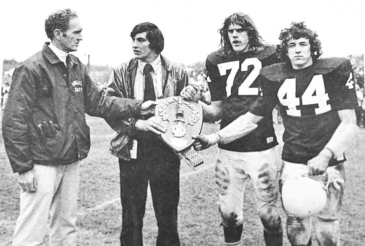 KHS Football - 1974 Champs - Jim Donatelli with Berk Hounsell and Mike Cloutier