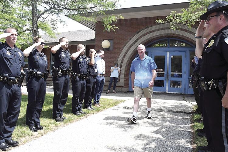 Sgt. Russell McLauchlan retires - retirement walk