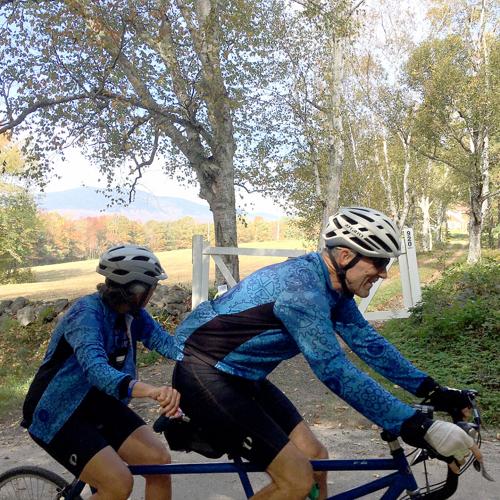 Wheel Fun - Tandem riders climbing Mount Israel Road