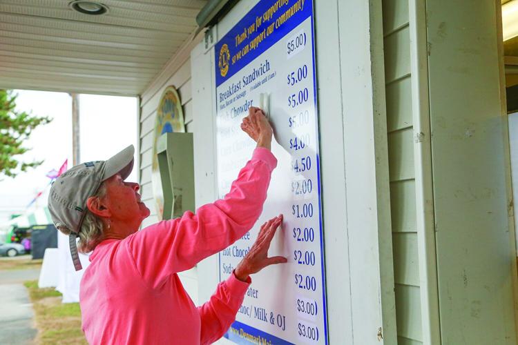 09-23-25 Fryeburg Fair Setup lions cleaning board medium