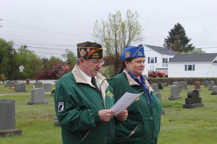 Chaplain Rick Gagne of White Mountain VFW Post 2520, Colleen Pierce auxiliary president