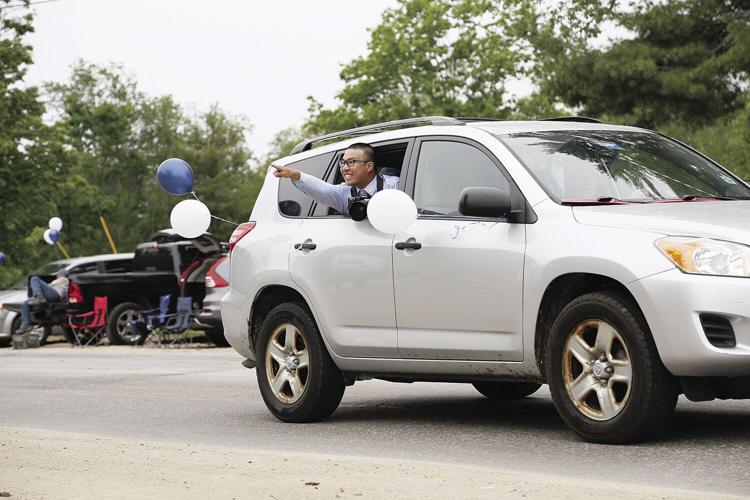05-28-21 Fryeburg Seniors Parade Julian pointing