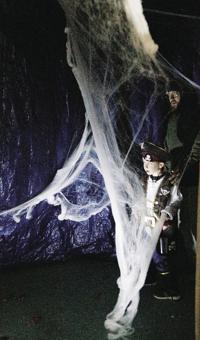10-27-21 Conway Rec Halloween haunted hallway cobwebs