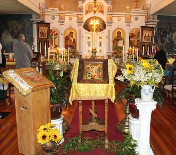 A view inside the Holy Resurrection Orthodox Church at 20 Petrograd St.
