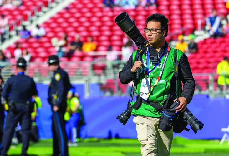 World Cup - Julian Zhu with cameras