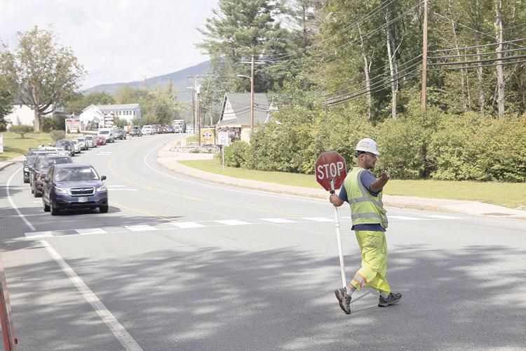 08-29-22 Traffic NS Closure flagger looking north