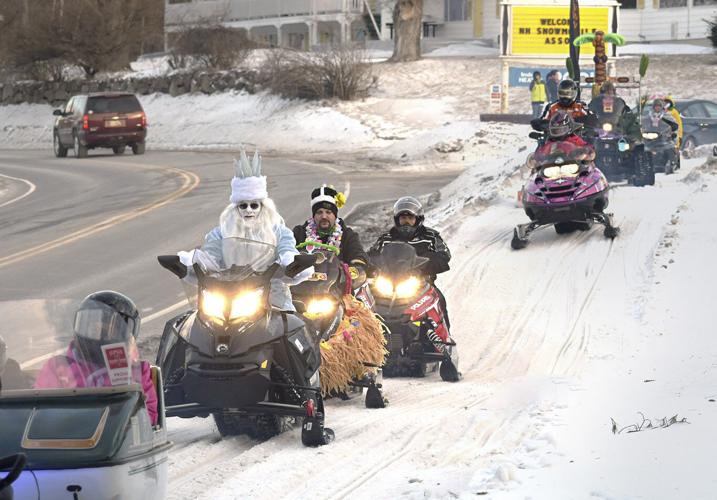 Snowmobilers parade from Shelburne to Gorham