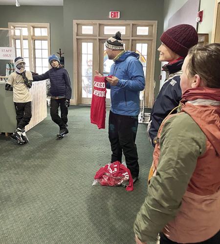 Nordic Tracks - middle school programs - Coach Mike Dulifho with bibs