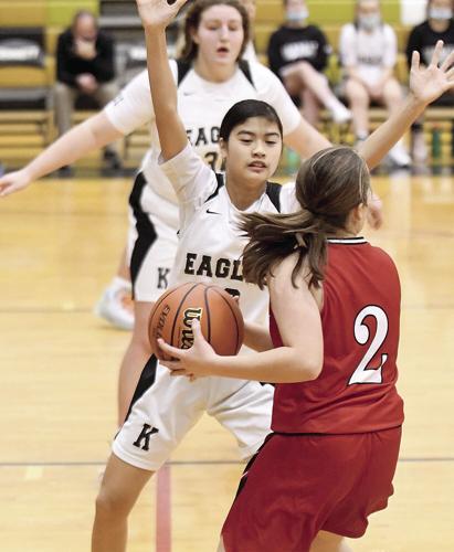 KHS girls hoop - Marissa Caouto defense