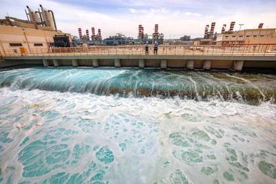 The Ras al-Khair water desalination plant in eastern Saudi Arabia is just one of many along the Persian Gulf coast.