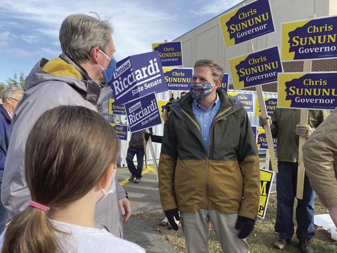 Election - Gov. Chris Sununu at the polls