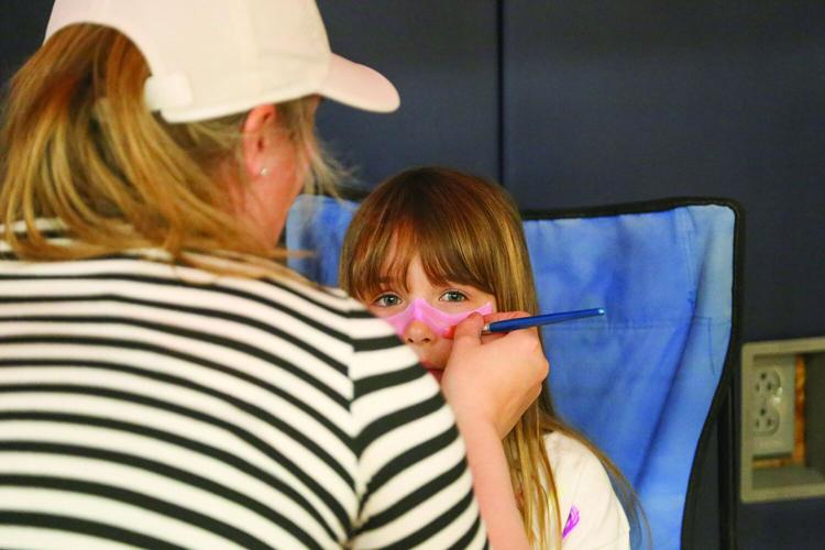 06-26-26 Fryeburg 250 Celebration face paint peeking over