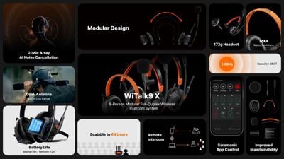Saramonic WiTalk9 X: Modular-Designed, Lightweight Wireless Intercom System Redefines Team Communication