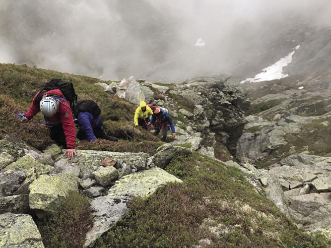 Hikers rescued at Huntington Ravine Sunday 2