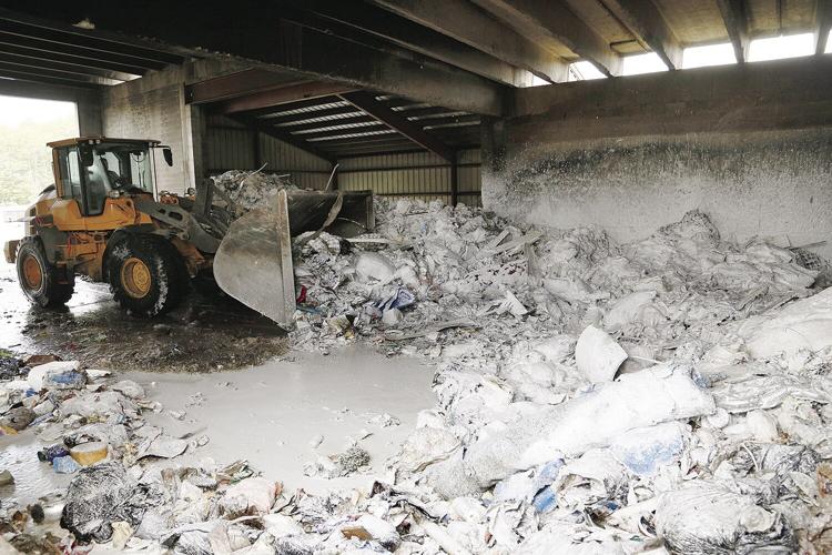 06-09-21 Transfer Station Fire pushing trash