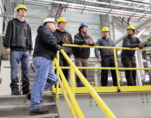 White Mountain Community College students toured Burgess BioPower during planned outage
