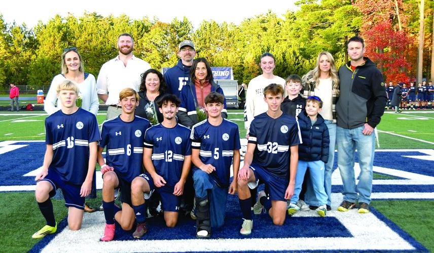 FA Boys Soccer - Senior Match - group with family