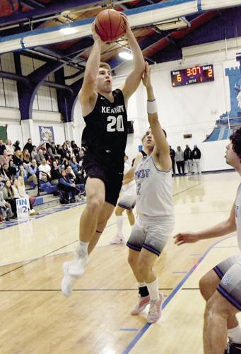 KHS Boys Hoop - plyoffs - Tavon Porter drive