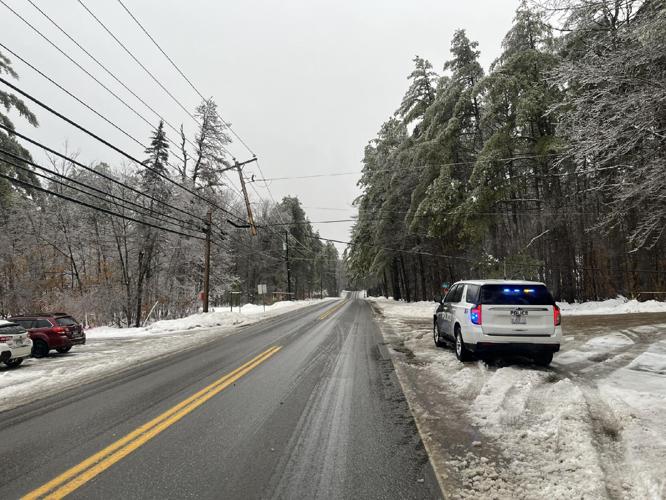 Grison Road utility pole breaks