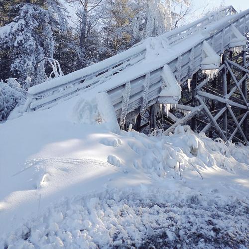 Kennett High ski jump before it was groomed