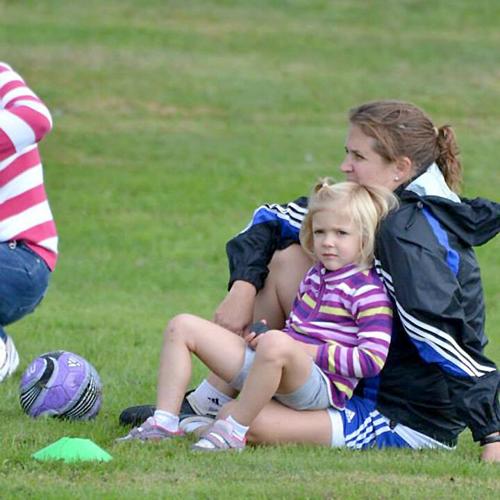 Kelly Gagnon, MWV Soccer Club Executive Director, with daughter Lexi