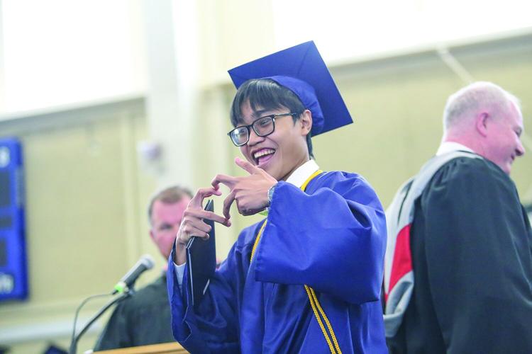 05-24-25 FA Graduation heart to crowd