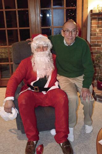 Gordon Mann with Santa