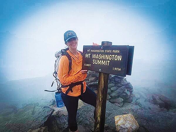 Mel and Floki on Mt Washington
