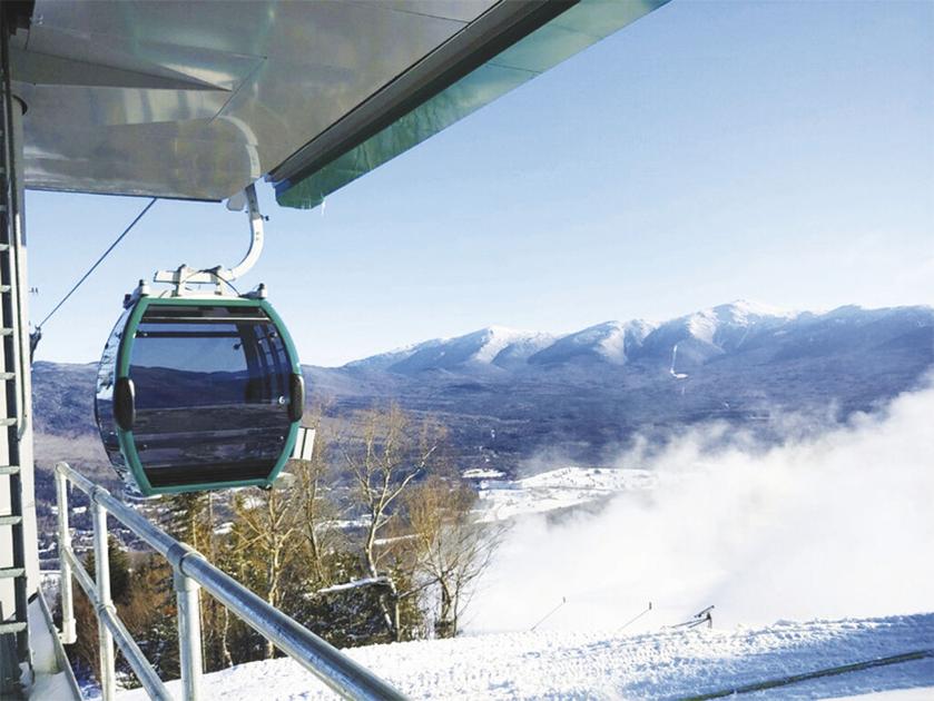 Bretton Woods Skyway gondola takes off
