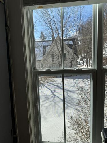 Floor to ceiling window from the Brown Company homestead