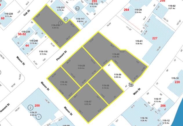 A street map shows the former Rite Aid lots purchased May 15