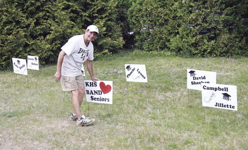 Randy Davison and signs