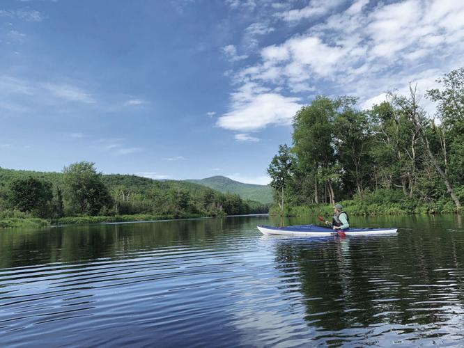 Kayaker Larry Ely at Riverlands project