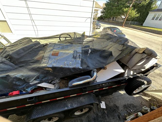 A dumpster outside 511 Goebel St., Berlin