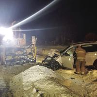 Crash sidelines town snowblower