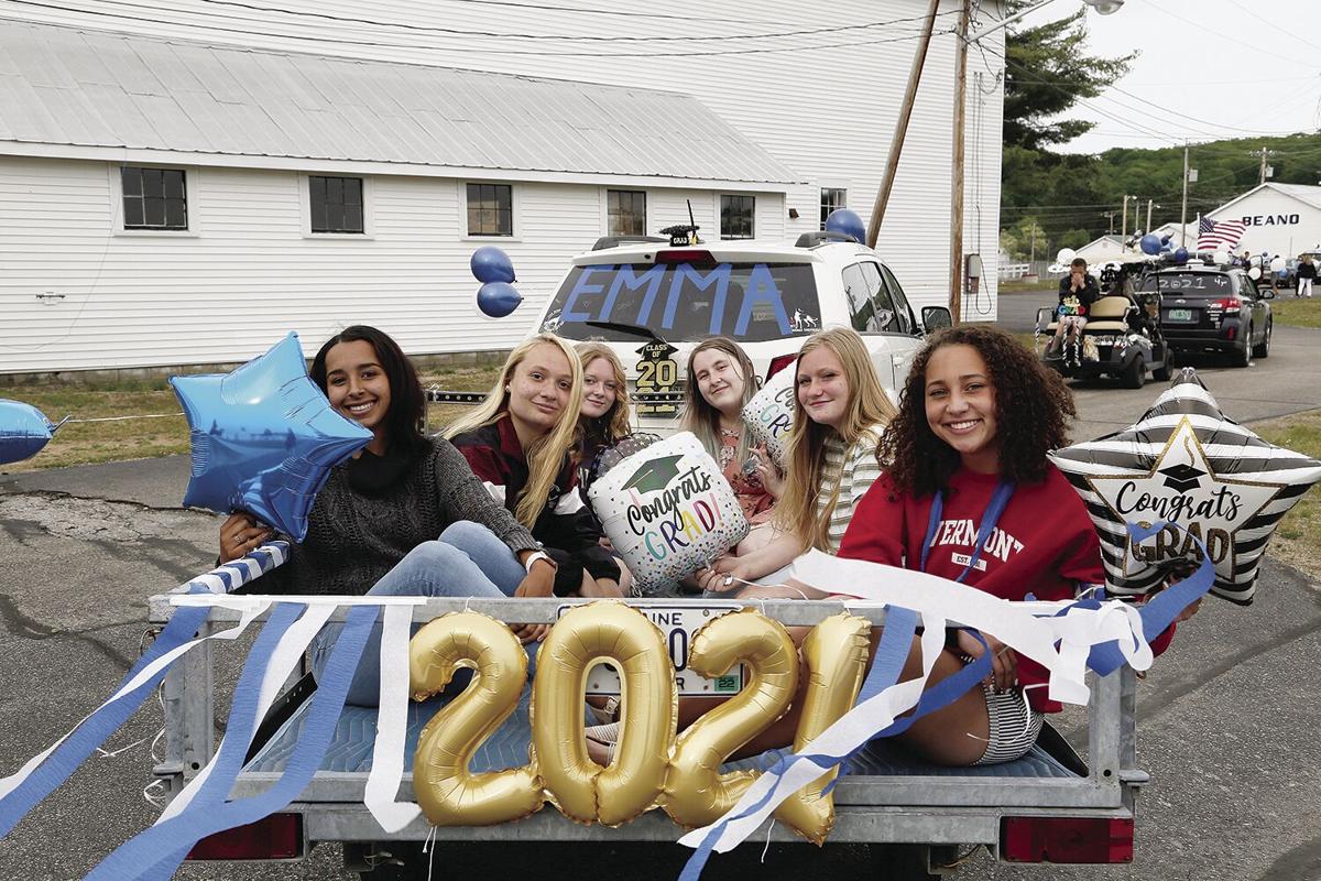 05-28-21 Fryeburg Seniors Parade smiling together before