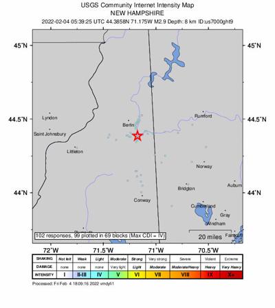 Minor Earthquake hits Gorham region