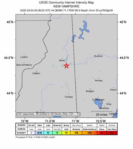 Minor Earthquake hits Gorham region