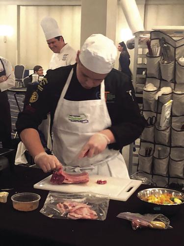 KHS Culinary - Riley Gavett with lamb