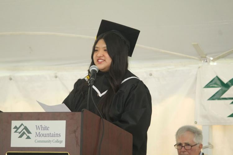 Student Senate President Rachel Travers speaks to her fellow classmates
