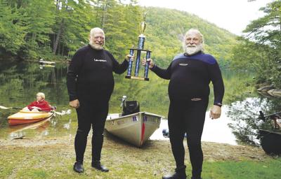 Scuba divers celebrate
