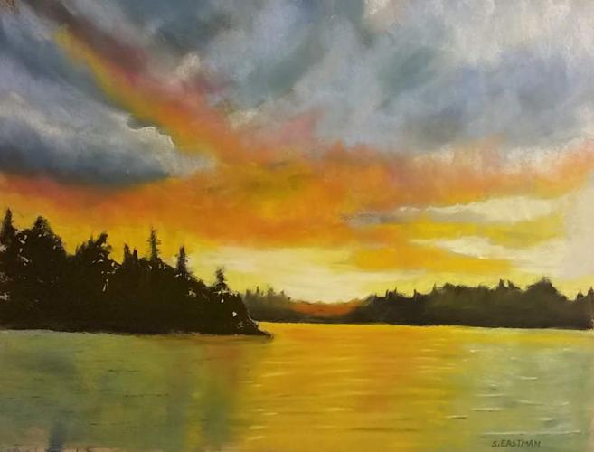 Sunset painting by Sarah Eastman