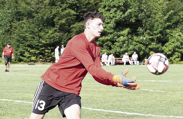 KHS boys soccer - Aubrey Narducci save