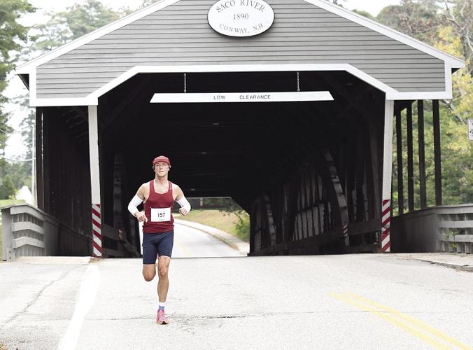 White Mountain Milers Half Marathon - covered bridge - John Skevington runner up