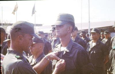 Silver Star awarding file shot