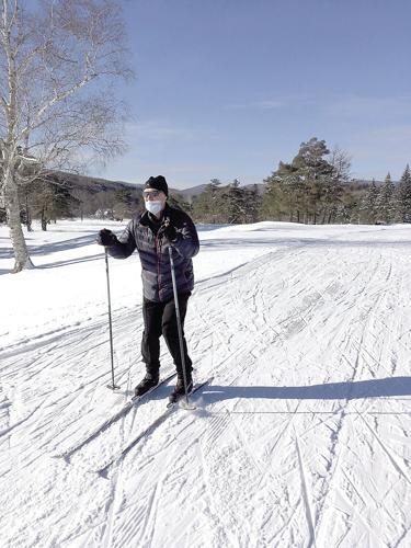 Nordic Tracks - Retired skier in mask